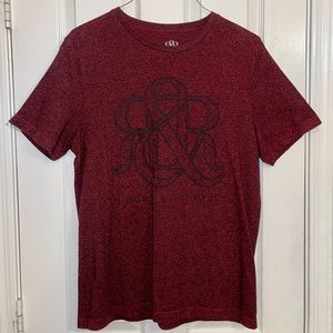 ROCK & REPUBLIC - graphic logo, heathered red/black tee, XL